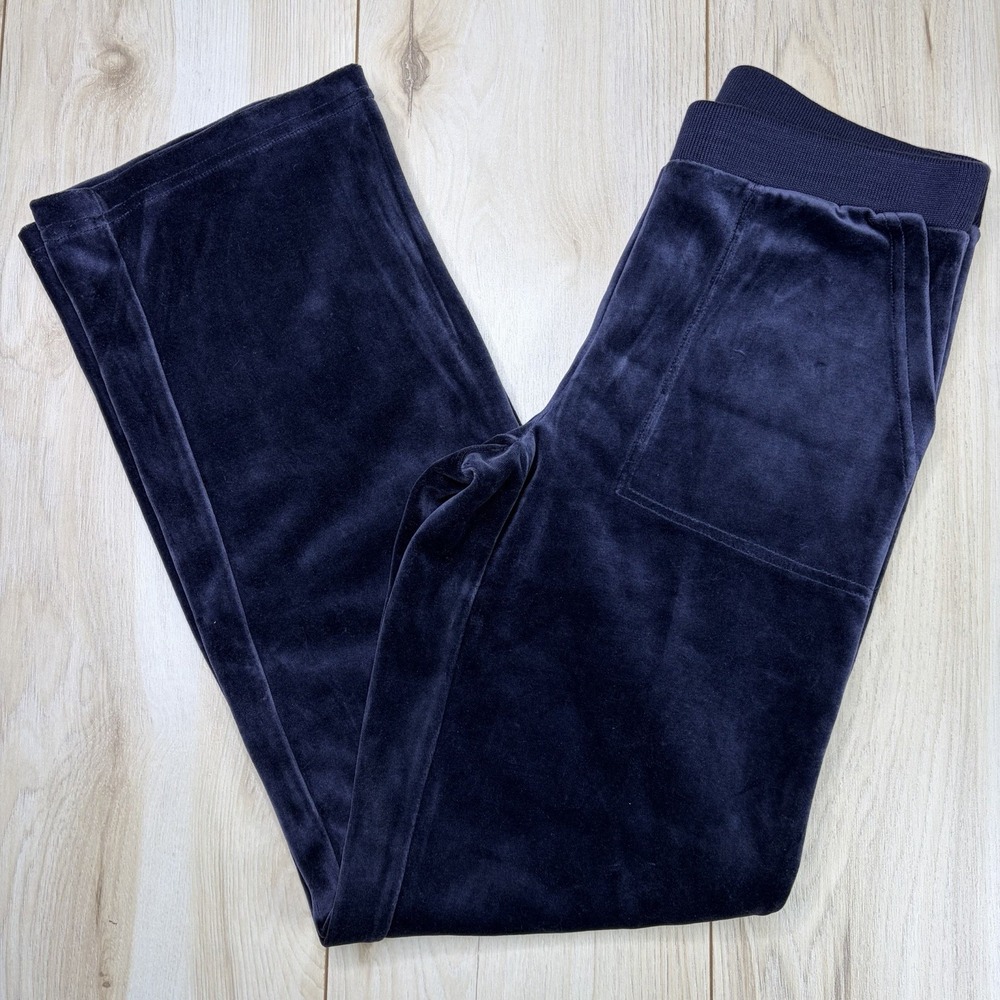 NWOT Lauren Ralph Lauren Velour Pants Womens P/P Lounge Wide Leg Purple